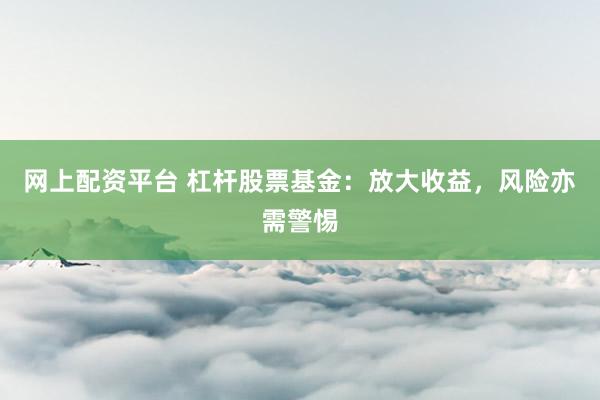 网上配资平台 杠杆股票基金：放大收益，风险亦需警惕