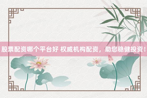 股票配资哪个平台好 权威机构配资，助您稳健投资！