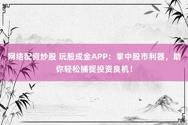 网络配资炒股 玩股成金APP：掌中股市利器，助你轻松捕捉投资良机！