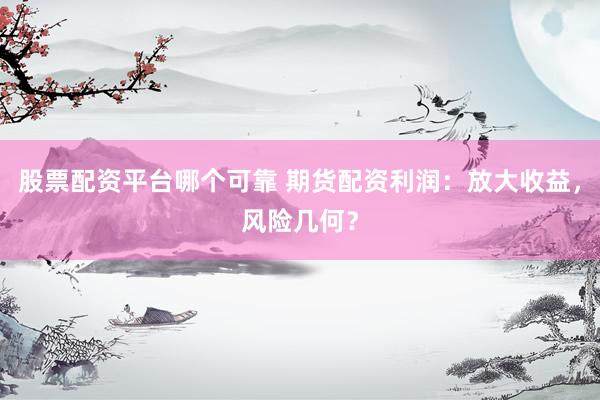 股票配资平台哪个可靠 期货配资利润：放大收益，风险几何？