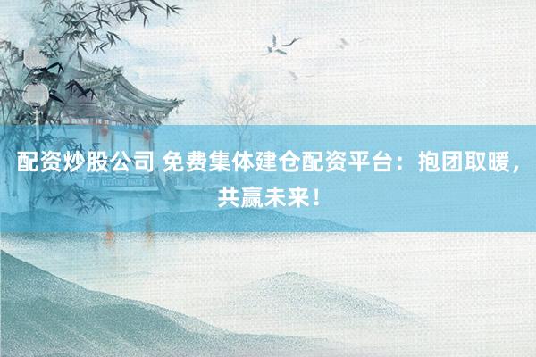 配资炒股公司 免费集体建仓配资平台：抱团取暖，共赢未来！