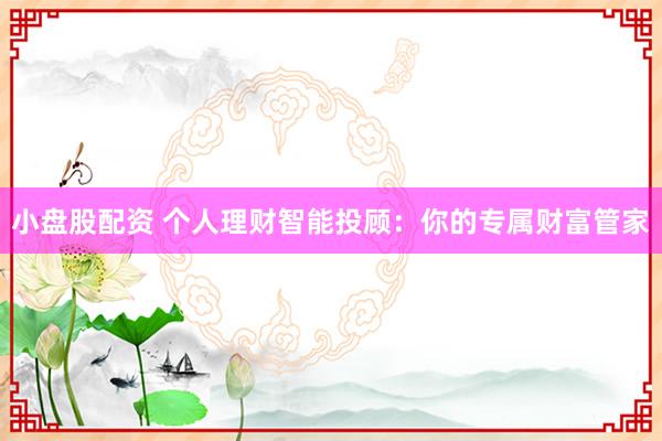 小盘股配资 个人理财智能投顾：你的专属财富管家