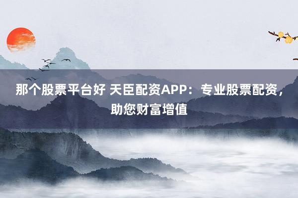 那个股票平台好 天臣配资APP：专业股票配资，助您财富增值