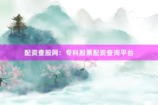 配资查股网：专科股票配资查询平台