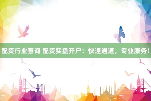 配资行业查询 配资实盘开户：快速通道，专业服务！