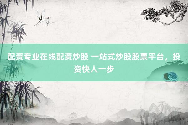 配资专业在线配资炒股 一站式炒股股票平台，投资快人一步